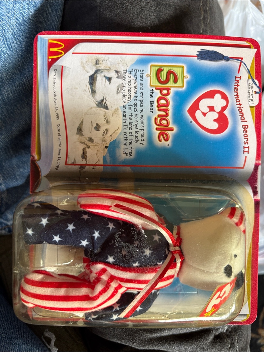 Ty Patriotic Spangle Bear in Red White Blue